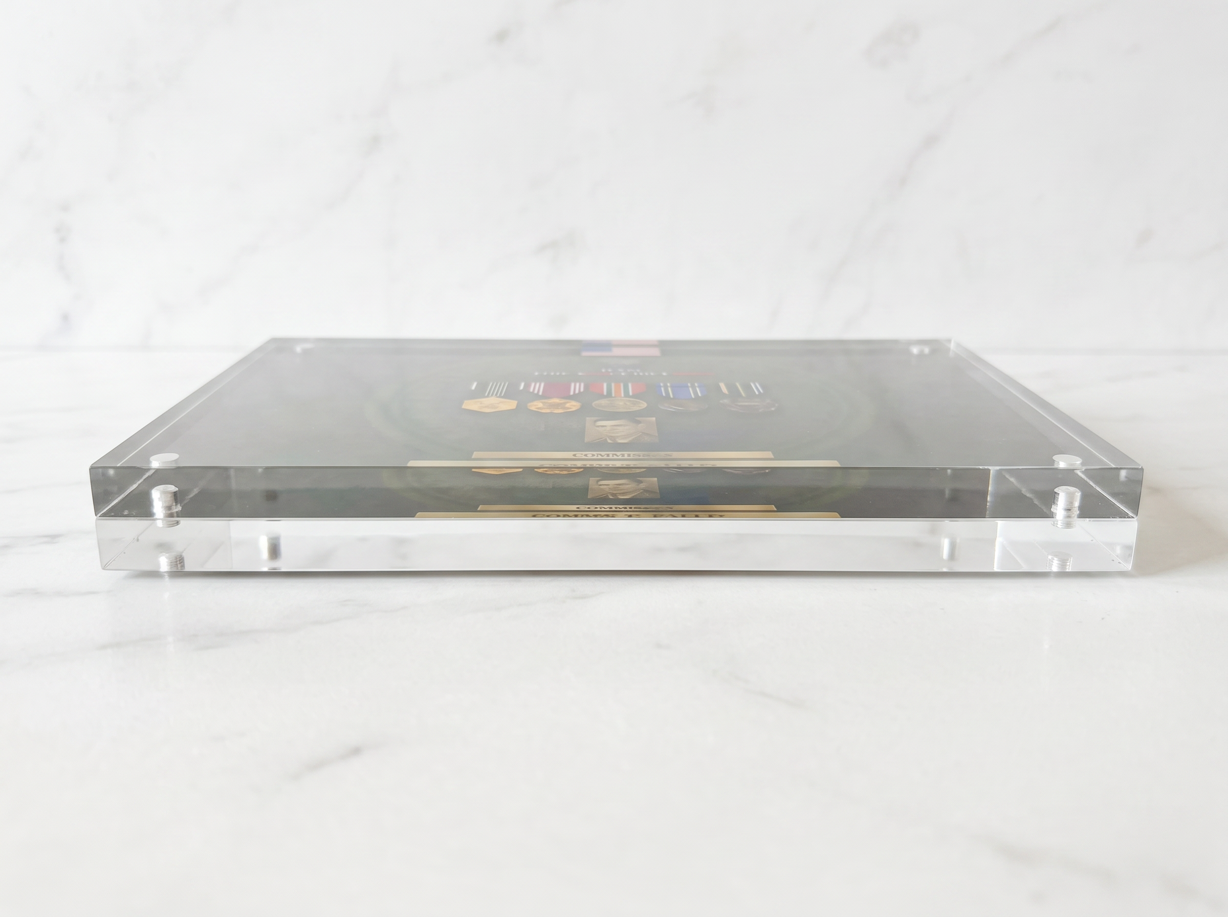 Edge-on view of the 7x5 Valor Block showing the thick optical acrylic